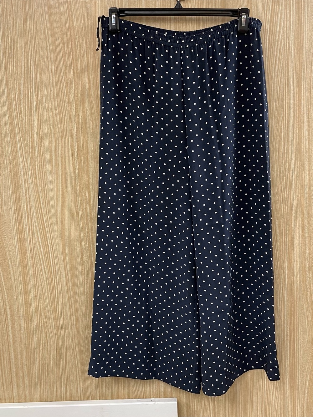 J. Peterman Co navy polka dot silk pants size XS